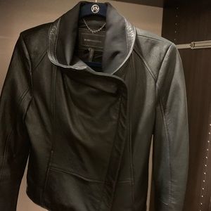 Black leather jacket